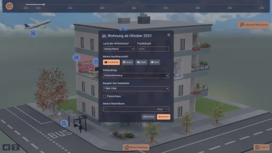 Eingabe von Informationen zum Lebensstil